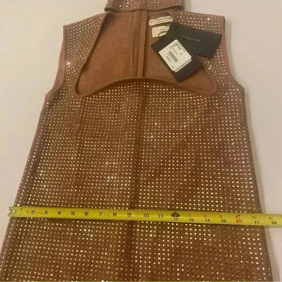 Bottega Veneta Turtleneck Sweater Dress 42 6 S Cut Out Midi Embellished $5650 - Picture 9 of 16